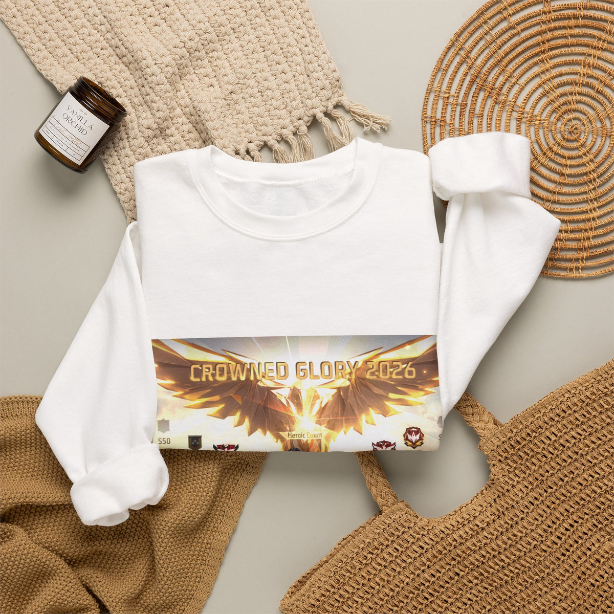 Gaming Crewneck Sweatshirt — Crowded Glorified Graphic